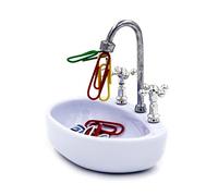 Kitchen Sink Paper Clip Holder Magnetics Paperclips Storage Container Dollhouse Decor Desk for Kid Adult