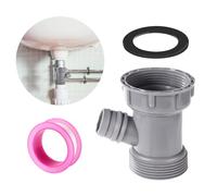 Kitchen Sink Pipe Adapter, Universal Fit Y-Shaped Sink Drain Connector with Gasket Versatile Sink Drain Hose Adapter Replacement Waste Outlet for Easy Plumbing Integration