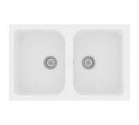 Kitchen Sink Quartz and Resin Granite Large Modern Rectangular Fixture vidaXL