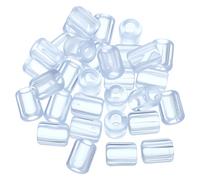 Kitchen Sink Rack Feet, 30 Pack 13.5x10mm/0.53x0.39in Sturdy Rubber Feet for Sink Grid Plastic Sinks Protective Replacement Accessories for Kitchen Home Sinks Grid (Clear)