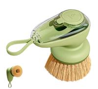 Kitchen Sink Scrub Brush - Liquid Soap Handle Scrubber Tool, Soft Bristle Pot Cleaner | Eco-friendly Push Dish Pan Pan Bowl Cookware, Compact Cleaning Gadget for Daily Laundry Task