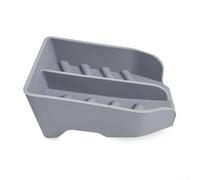 Kitchen Sink Silicone Sponge Holder with Drainage Spout and Airflow Grooves, Multifunction Soap Dish and Organiser for Sponges(grey)