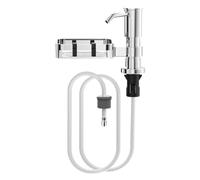 Kitchen Sink Soap Dispenser, 360°Rotating Head with Gravity Valve for No-Backflow, Space Aluminum Silver with 1.2m Hose