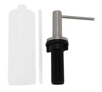 Kitchen Sink Soap Dispenser Built in Countertop Stainless Steel Soap Pump Head Refillable 350ml Bottle for Kitchen Sink and Bathroom Accessories