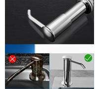 Kitchen Sink Soap Dispenser Pump with Stainless Steel Extension and Long Handle, Anti-Rust Design for Effortless Dish Soap and Cleaning Liquid Dispensing (black)