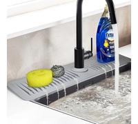 Kitchen Sink Splash Guard, 24 Inch Silicone Faucet Mat, Sturdy Water Guard Behind Faucet Protectors, Kitchen Sink Drip Catcher Accessories