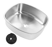 Kitchen Sink Stainless Steel 304 Large Capacity Single Bowl Undermount Recessed Design Easy Clean Proof for RV Yacht Home
