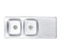 Kitchen Sink Stainless Steel Waste Kit Single/Double Basin Multi Sizes vidaXL