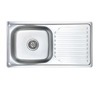 vidaXL Kitchen Sink with Strainer and Trap Stainless Steel Under-Mount Sink