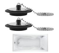 Kitchen Sink Stopper - 2-piece Shower Drain Cover,Bathtub Plug | for Hotel Gym Hospital Nursing Kitchen Restaurant School Bar Cafe