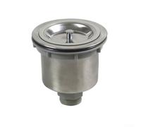 Kitchen Sink Strainer 145mm 304 Stainless Steel Drain Stoppers Black | SUS304 Rust-Resistant Steel With Quick-Drain 4mm Holes Fits 125-130mm Sinks Tool-Free Installation In Black