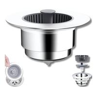 Kitchen Sink Strainer, 3 in 1 Kitchen Drain Strainer, Stainless-Wrap Shell, Anti-Clogging, Universal Sink Strainers (1)