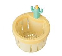 Kitchen Sink Strainer Basket, 3.5*3.1Inch Multifunctional Sink Drain Basket, Mini Sinks Strainer Baskets, Food Catcher for Vegetable Peels, Waste, Sinks Filter for Kitchen, Sinkss Organizer (yellow)