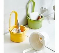 Kitchen Sink Strainer Basket, Faucet Hanging Strainer, Multi-Functional Food Colander,Press Automatic Dumping Kitchen Draining Basket, Easy Drain Filter with Bottom Release (3PCS)