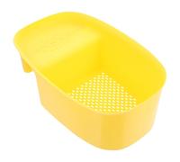Kitchen Sink Strainer Basket, Saddle Shaped Plastic Drain Rack | Multi Hole Mesh, Rounded Edges and Groove Hanging Design, Quick Install for Pasta Draining