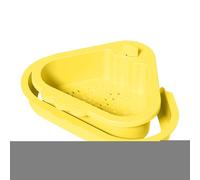 Kitchen Sink Strainer Basket, Sink Drain Rack, Double Layer Filter Design, Rust Resistant Stainless Steel for Fruit, Vegetable, Pasta, Garbage, Disposal, Apartment, Home, Bathroom, 22 x 25.5 x 9 cm