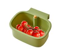 Kitchen Sink Strainer - Multipurpose Colander Drain Basket | Foldable Felt Tray Over The River- Food Wash Basket with Handle, Fruit Veggie Rining Tool for Swash Use