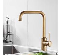 Kitchen Sink Tap Antique Brass Single Lever Kitchen Mixer Tap with Swivel Spout