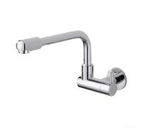 Kitchen Sink Tap Extension Arm for Mop Pool & Utility Sinks - 360° Swivel Copper Faucet Extender Compatible with Standard Wall-Mounted(Silver)
