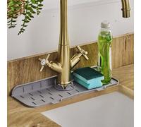 mysmartbuy Kitchen Sink Tap Faucet Protection Mat - Grey Non-Slip Silicone Splash Guard for Protecting Countertops from Water Stains mysmartbuy Grey