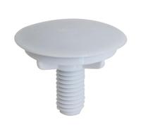 Kitchen Sink Tap Hole Cover, 49mm White ABS Plastic Blanking Plate for Standard Basins, Push Fit Overflow Stopper Cap