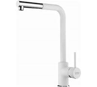 Kitchen Sink tap Made of Brass with a Pull-Out spout from Franke Sirius L Side Pull-Out - Chrome/White Polar - 115.0668.382