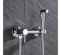 Kitchen Sink Taps Faucets Bidet Shower Faucets Brass Hygienic Shower Spray Airbrush Tap Hot and Cold Water Mixer Toilet Spray Bidet Shower/Matte Black B LWX