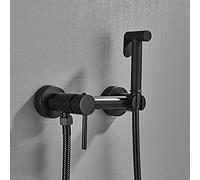 Kitchen Sink Taps Faucets Bidet Shower Faucets Brass Hygienic Shower Spray Airbrush Tap Hot and Cold Water Mixer Toilet Spray Bidet Shower/Matte Black B LWX