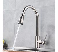 Kitchen Sink Taps Faucets Faucet Brass Gold Kitchen Faucet Rotatable Mixer Tap Single Sharp Handle Single Hole Hot Cold Water/Matte Black B