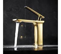 Kitchen Sink Taps Faucets Faucet Brass Gold Kitchen Faucet Rotatable Mixer Tap Single Sharp Handle Single Hole Hot Cold Water/Matte Black B