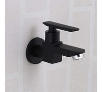 Kitchen Sink Taps Faucets Thicken Electroplated Surface Bathroom Mop Pool Faucet into The Wall Single Cold Bathroom Tap Full Copper Quick Open Valve Core 4 Points Sprinkler Splash Water LWX