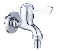Kitchen Sink Taps Polished Chrome Sink Tap, Brass Bathroom Faucet with Single Lever Cold Water Ceramic Seal, Traditional Silver Sink Tap for Washing Machine Vanity Sink Kitchen