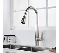 Kitchen Sink Taps with Pull Out Spray,Kitchen Taps Mixer for Sink with Spout Swivels 360°,Single Handle Two Spray Function,Kitchen Faucets with Hot and Cold Water