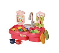 Kitchen Sink Toy Electric Dishwasher Playing Toy With Running Water Real Faucets And Accessories Gifts For Boys Girls