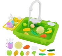 Kitchen Sink Toys with Running Water, Playing Dishwasher Toy with Automatic Water, Pretend Play Toy for Boys Girls Kids Toddler