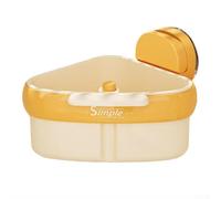 Kitchen Sink Triangle Suction Basket with Drainage Holes Designed to Maximize Space and Keep Sink Clean, Constructed from PVC Material for Longevity (Beige（1）)