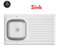 Kitchen Sink with Drainer Set Wash Basin Bowl Silver Stainless Steel vidaXL