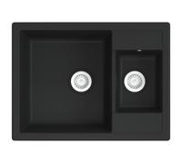 Kitchen Sink with Overflow Hole Double Basins Granite Multi Colours vidaXL