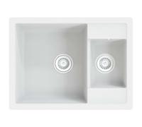 Kitchen Sink with Overflow Hole Double Basins Granite Multi Colours vidaXL