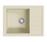 Kitchen Sink with Overflow Hole Oval Granite Waste Kit Multi Colours vidaXL