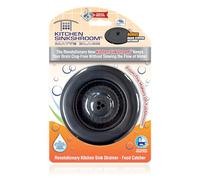 Kitchen SinkShroom Clog-Free Kitchen Sink Drain Strainer with Stopper - Sink Protector for Kitchen Sink, Stainless Steel, Matte Black