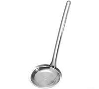 Kitchen Skimmer Spoon in 316 Stainless Steel with Heat Resistant Handle and 80 Mesh Filter for Straining Oil, Foam, and Food Residues During Cooking (L)