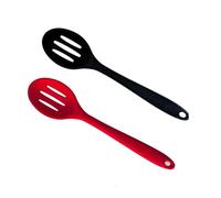 Kitchen Slotted Spoon, 2 Pcs Silicone Slotted Spoon Heat Resistant, Non Scratch Cooking Spoons Set for Stirring, Scooping and Mixing