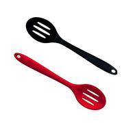 Kitchen Slotted Spoon, 2 Pcs Silicone Slotted Spoon Heat Resistant, Non Scratch Cooking Spoons Set for Stirring, Scooping and Mixing