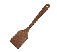 Kitchen Spatula Wood - 13 Inches Cooking Turner Spurtle, Long Handle Egg Flipper for Food Stirring Mixing Baking Scraping, Heat Resistant Natural Hardwood Nonstick Pan Friendly Utensil Craft