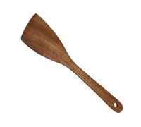 Kitchen Spatula Wood - 13 Inches Cooking Turner Spurtle, Long Handle Egg Flipper for Food Stirring Mixing Baking Scraping, Heat Resistant Natural Hardwood Nonstick Pan Friendly Utensil Craft