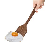 Kitchen Spatula Wood - 2Pcs Wooden Spoon Spatula, Kitchen Cooking Spatula Turner | Long Handle Flat Frying Spatula, Wood Spatulas Natural Wooden Kitchen Cooking Utensils Long Handle Frying