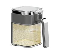 Kitchen Spice Jar - 380ml Storage Box Food Safe Airtight Container for Salt, Sugar and Pepper, Practical Culinary Accessories for Cooking, Baking and Org