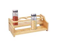 Kitchen Spice Organizer, Wooden Container | Glass Bottle Holder for Spices, for Syrup Sauce Soy Oil Seasonings Pantry Kitchen