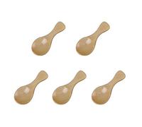 Kitchen Spice Spoon,Wood Sugar Tea Coffee Scoop,Small Short Condiment Spoons,Multifunction Condiment Spoons(A 5PCS)